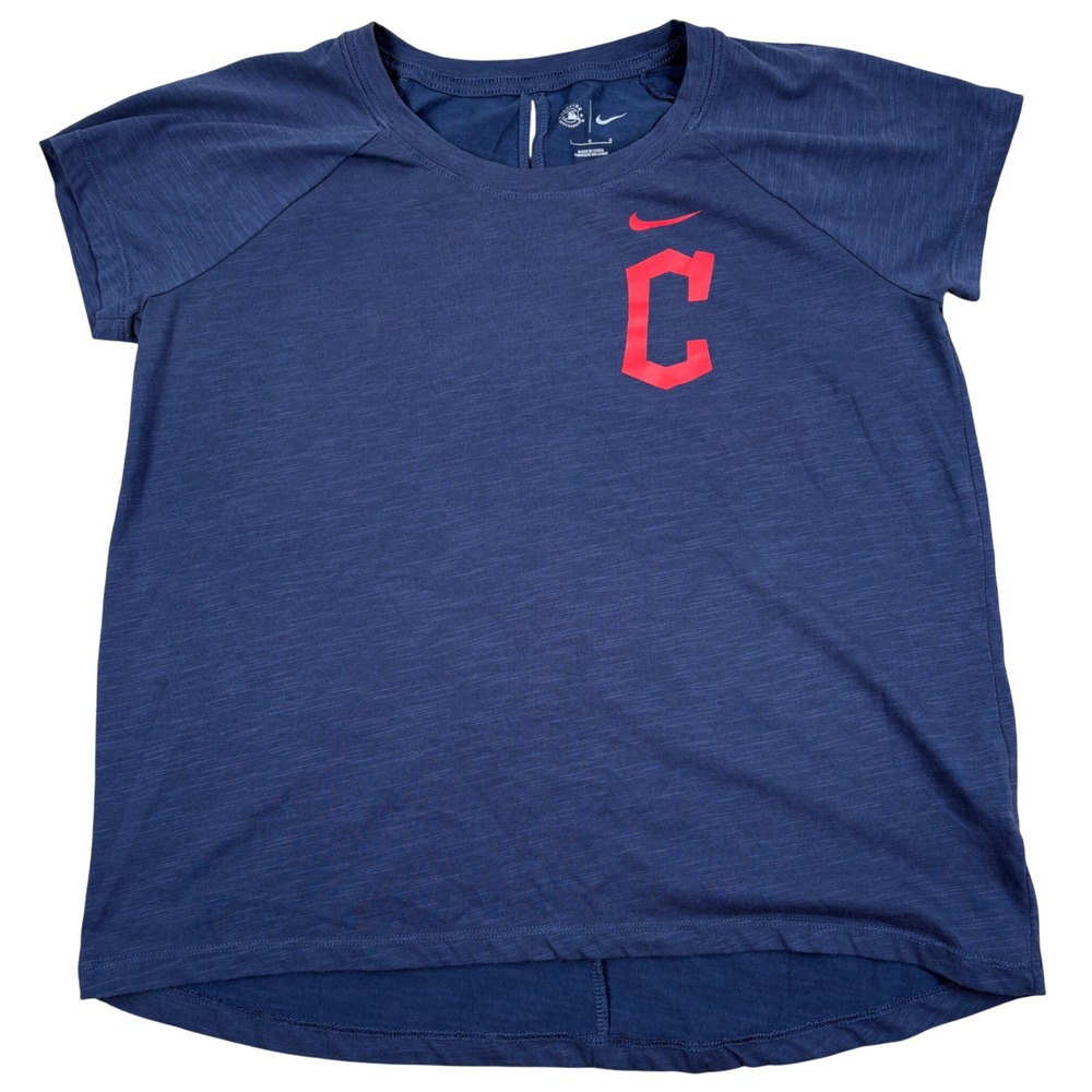 Nike Cleveland Guardians MLB Shirt Womens Large Navy Blue Major League Baseball